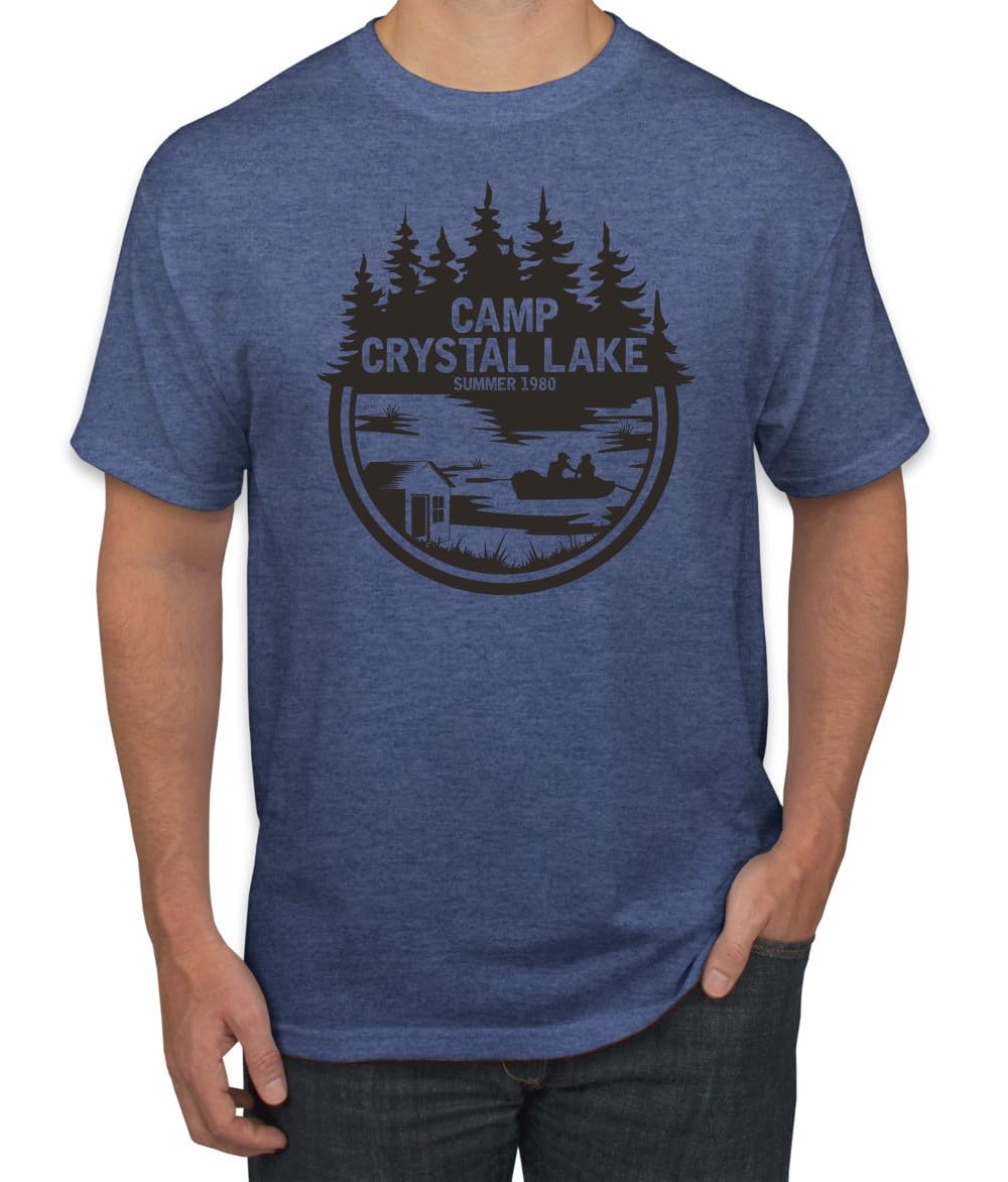 Camp Crystal Lake Retro NJ 80s Horror Movie Jason Pop Culture Men's T-Shirt