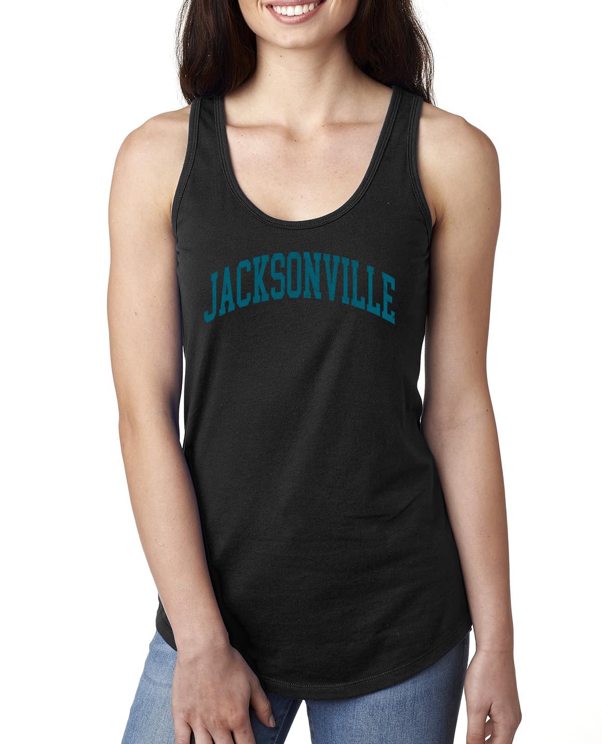 Classic Varsity College Style Fantasy Fan, Trendy Team Streetwear Sports Ladies Racerback Tank Top