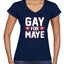 New England Fans NE Fantasy Football Sports Womens V-Neck Tee