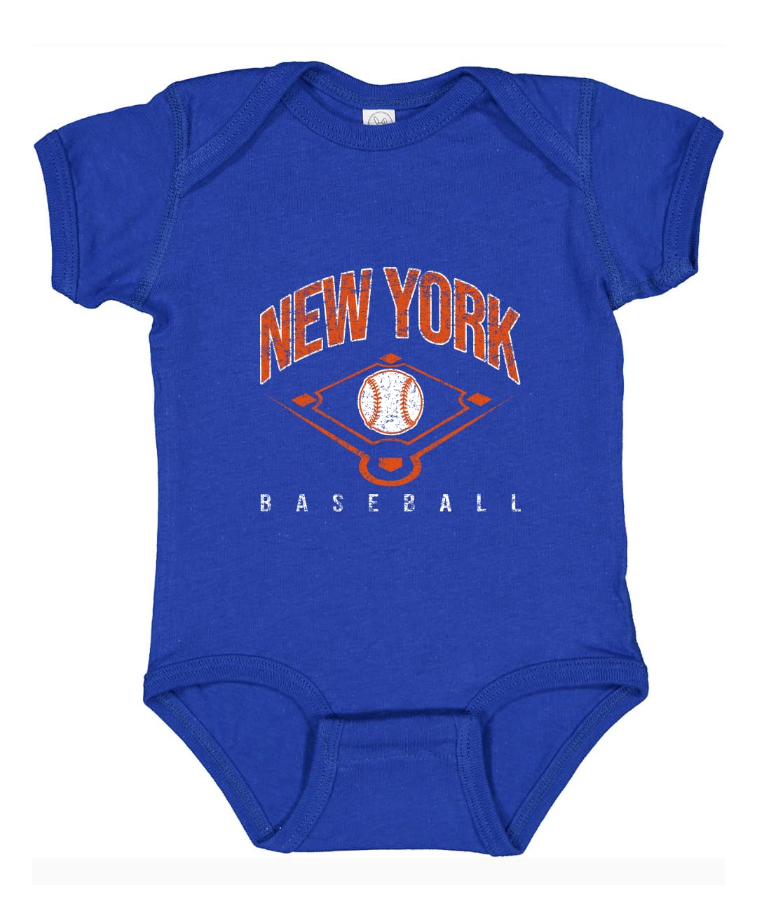 American Baseball Fan Vintage Distressed Field Sports Gift Baby Short-Sleeve Bodysuit