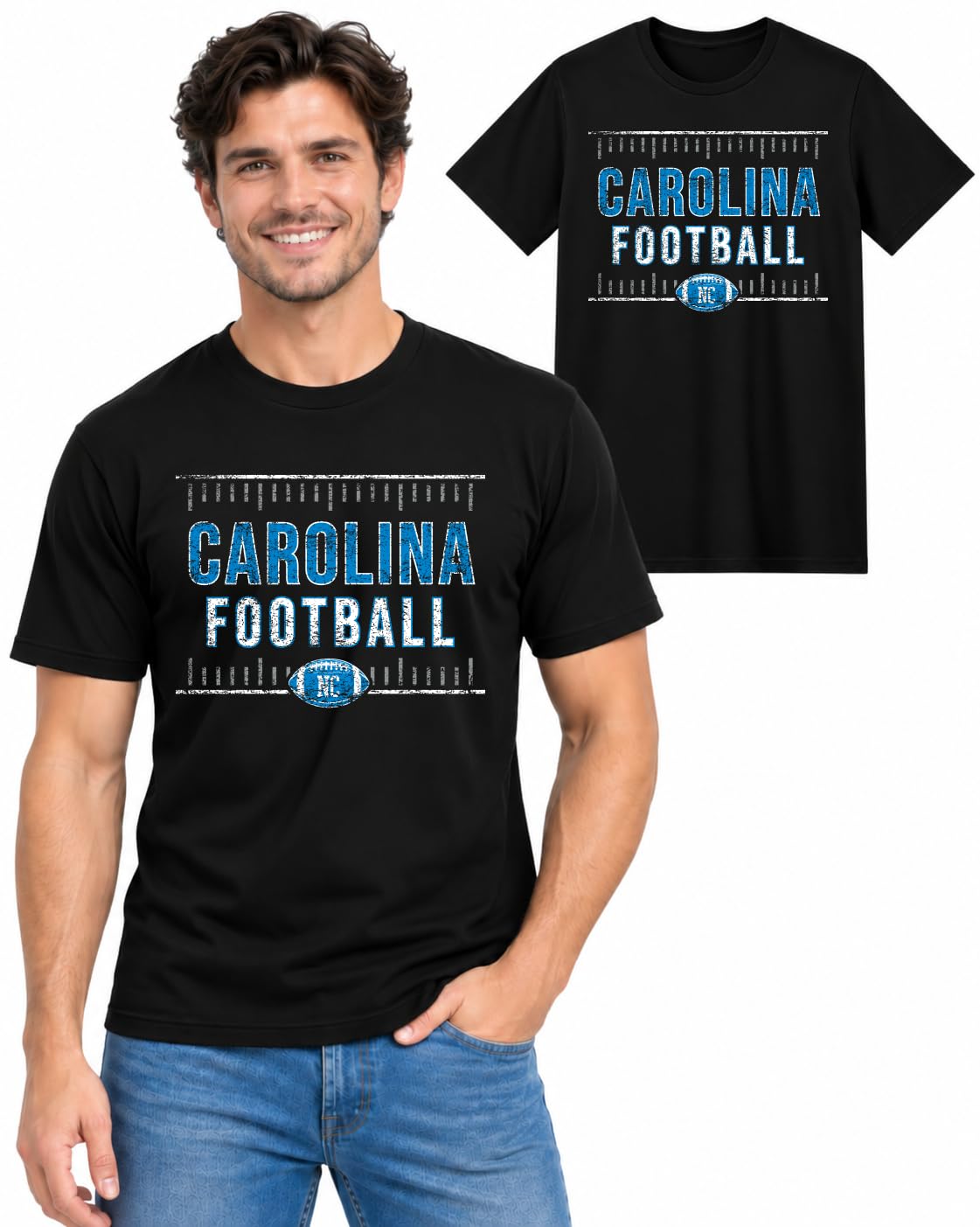 Football Fan City Tee Graphic TShirt for Men and Women Cotton Unisex Tee
