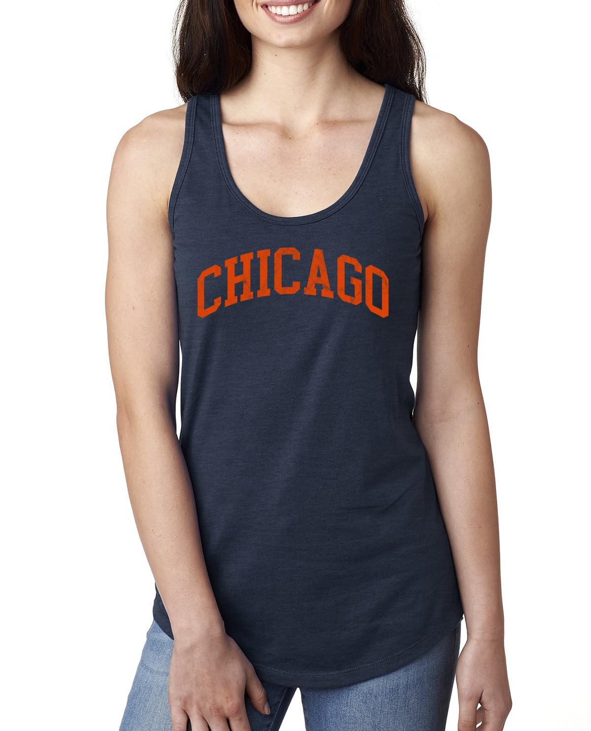 Classic Varsity College Style Fantasy Fan, Trendy Team Streetwear Sports Ladies Racerback Tank Top