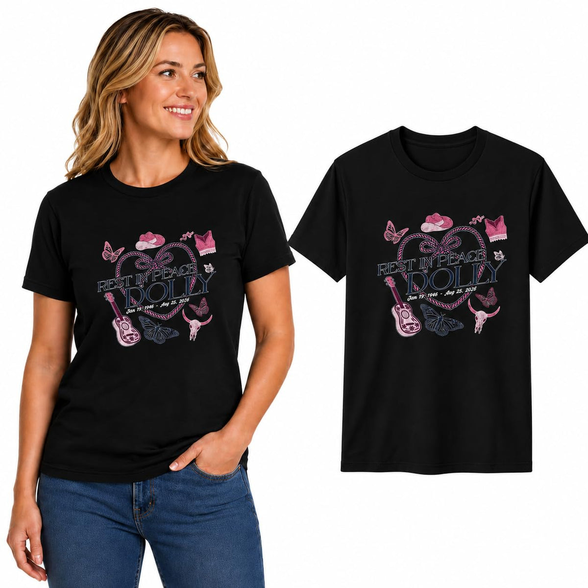 Queen of Country Music RIP Tee Memorial Tribute Pop Culture Men's T-Shirt