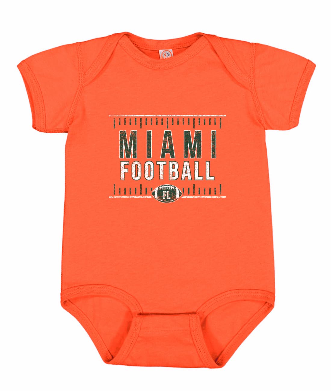 College Football Fan Shirt, Vintage Distressed Field, Retro USA Sports Baby Creeper Boys Girls Infant Bodysuit