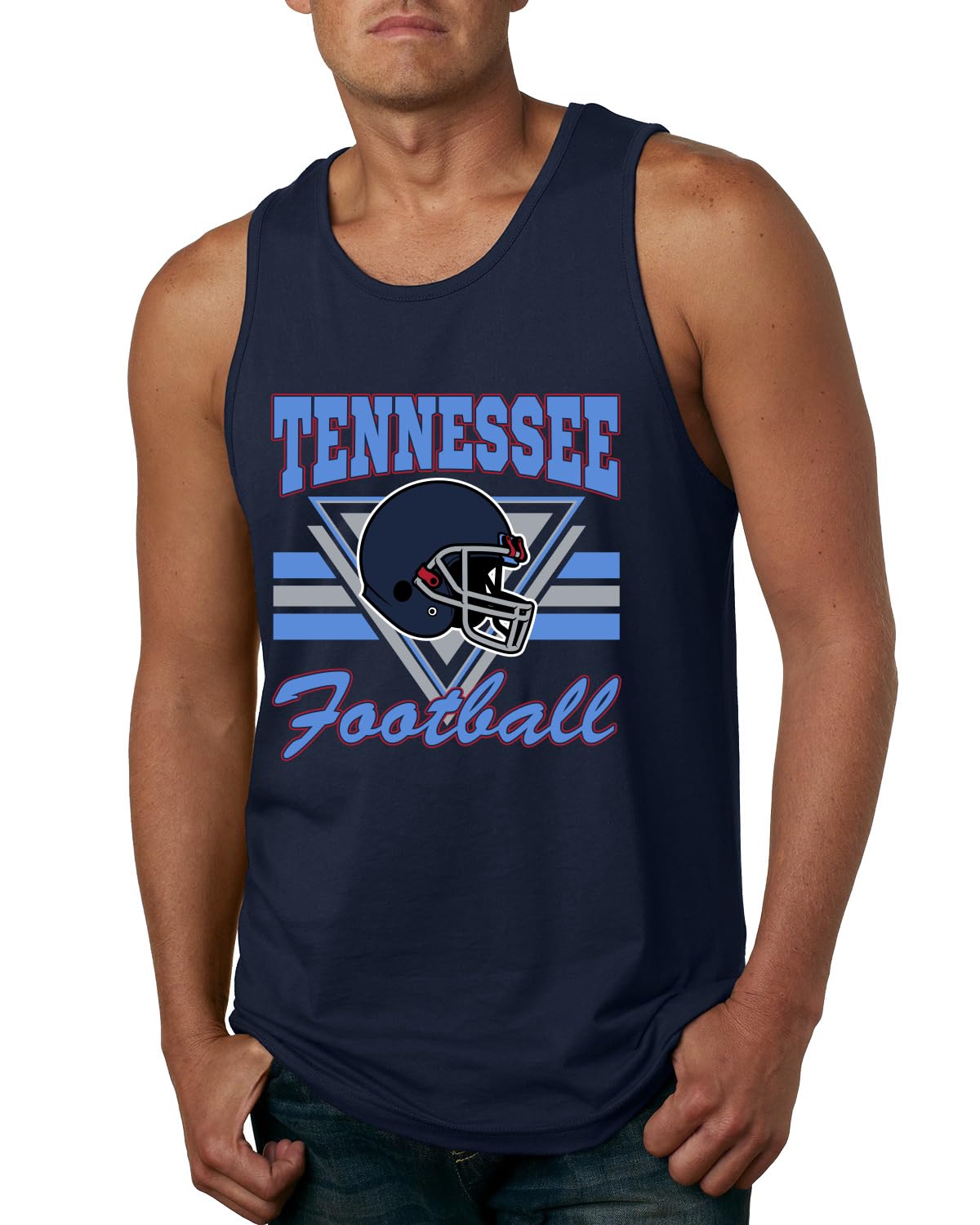 Vintage American Footbal Team Fan Helmets Sports Mens Tank Top