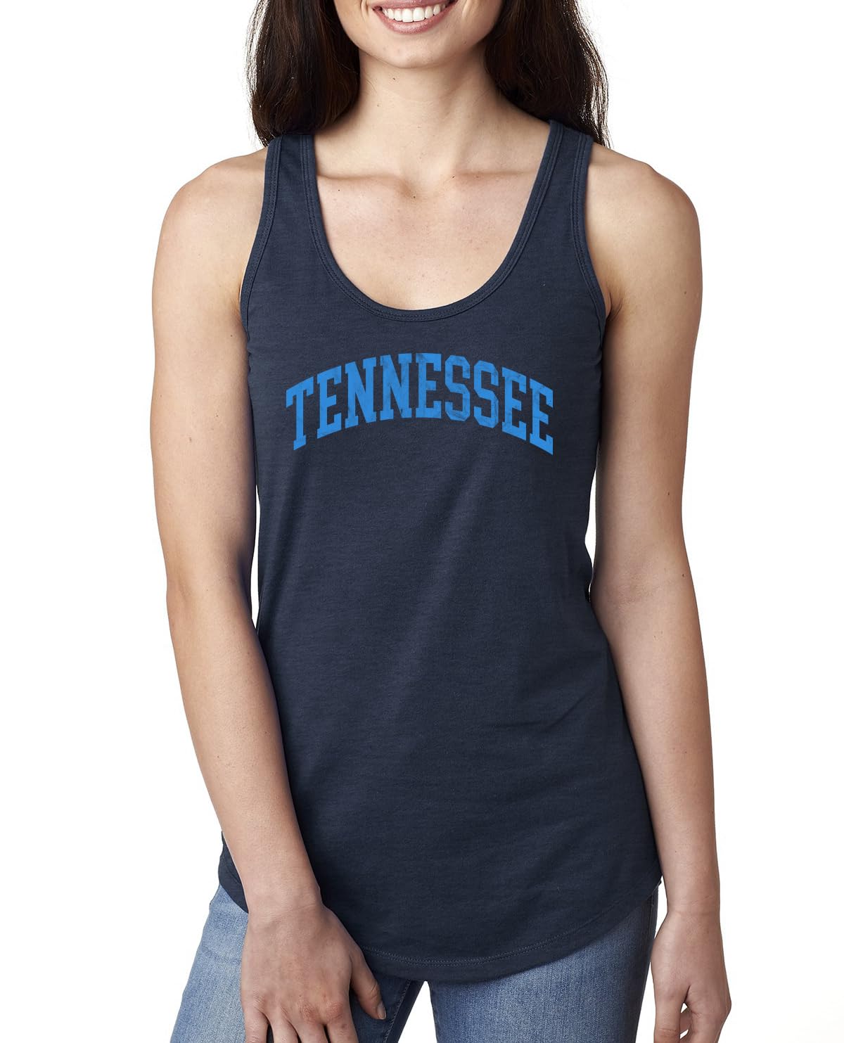 Classic Varsity College Style Fantasy Fan, Trendy Team Streetwear Sports Ladies Racerback Tank Top