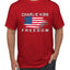 Freedom Shirt Red White and Blue USA Flag Tee, Patriotism American Pride Men's T-Shirt