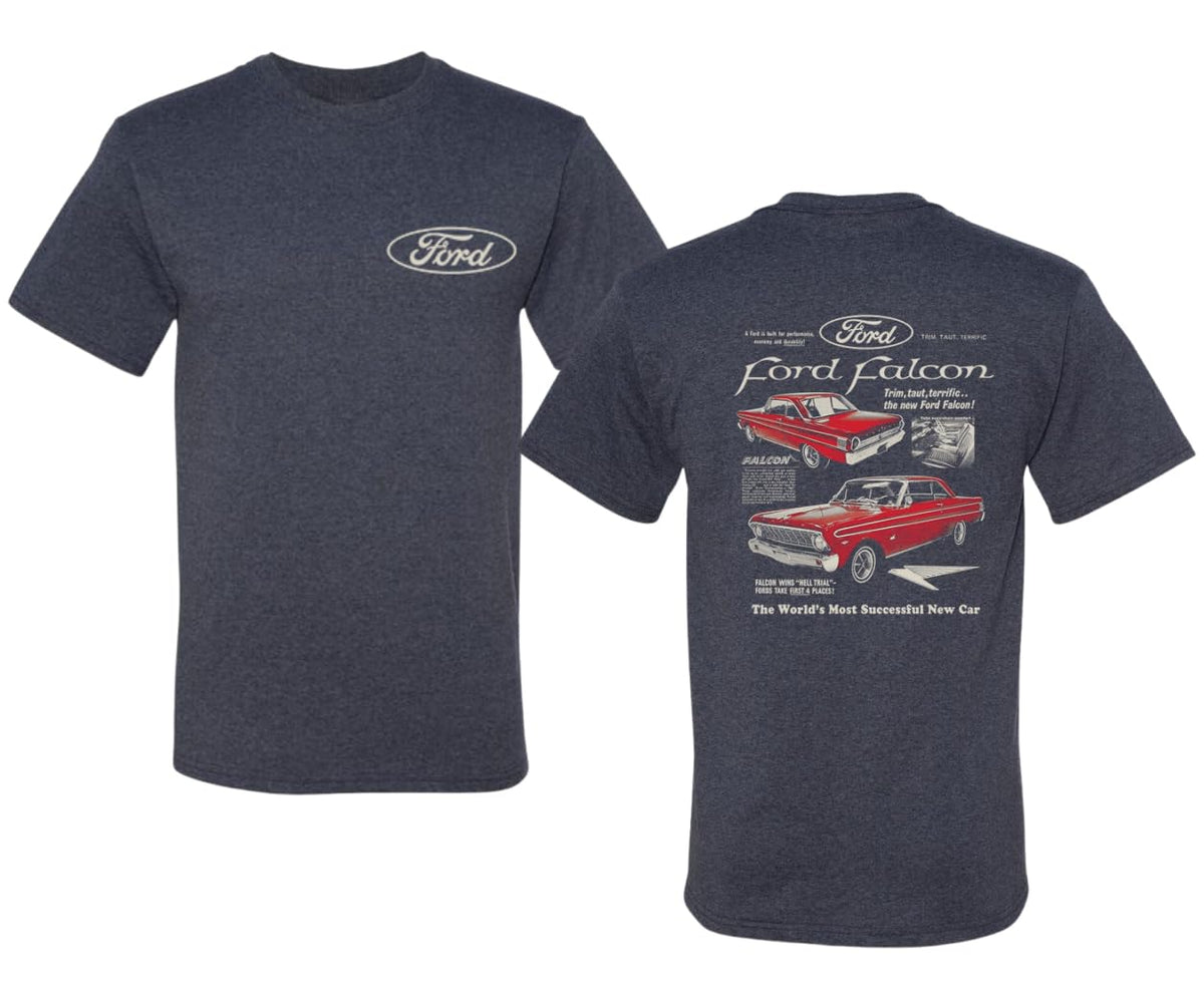 Ford Falcon Classic Car Vintage Muscle Automotive Design Truck Cars and Trucks Front and Back Men's T-Shirt