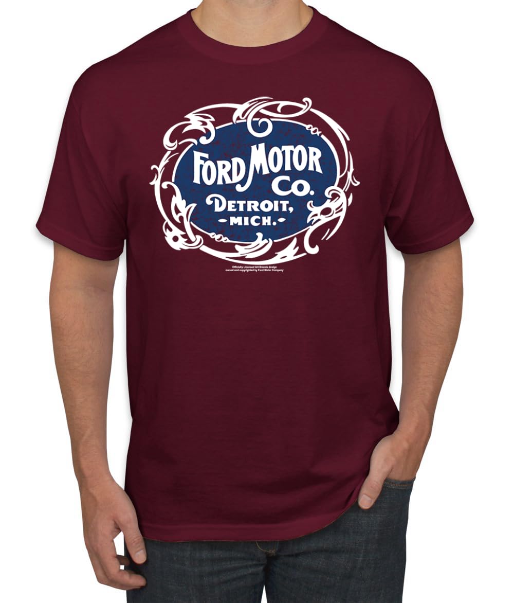 Ford Motor Co Detroit Michigan Classic Vintage Car Company Logo Cars and Trucks Men's T-Shirt