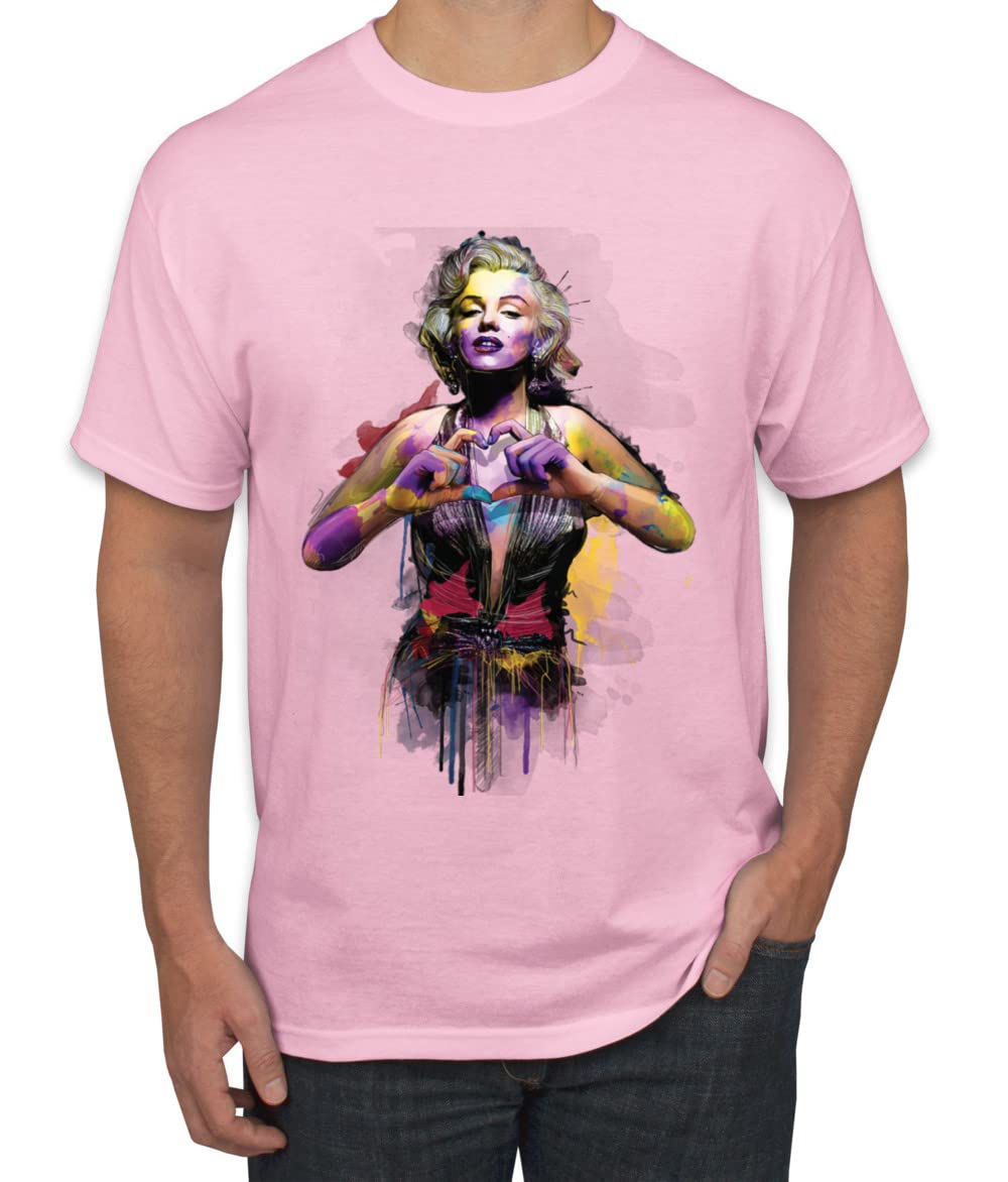 Marilyn Watercolor Love Pop Culture Men's Graphic T-Shirt