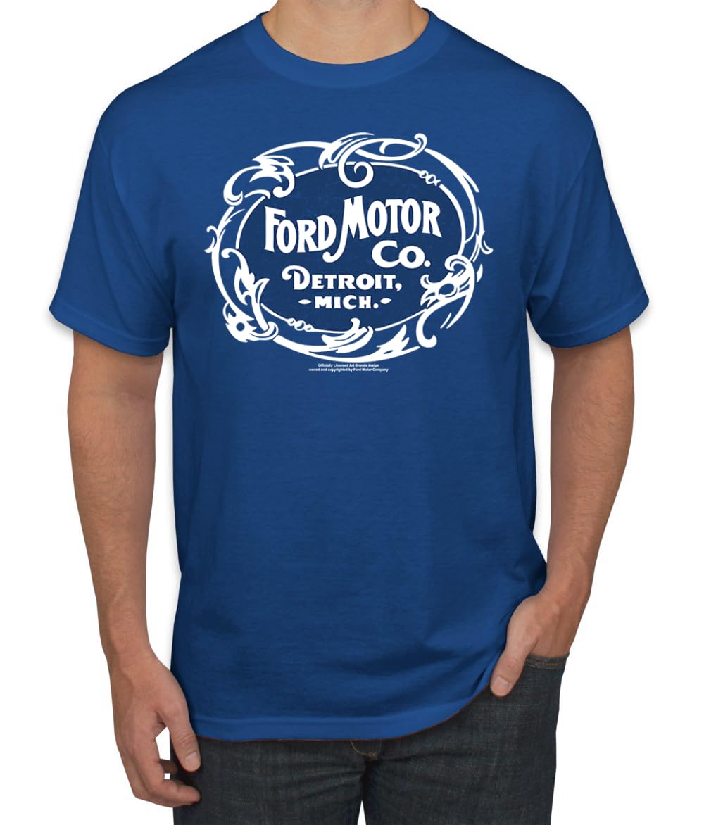 Ford Motor Co Detroit Michigan Classic Vintage Car Company Logo Cars and Trucks Men's T-Shirt