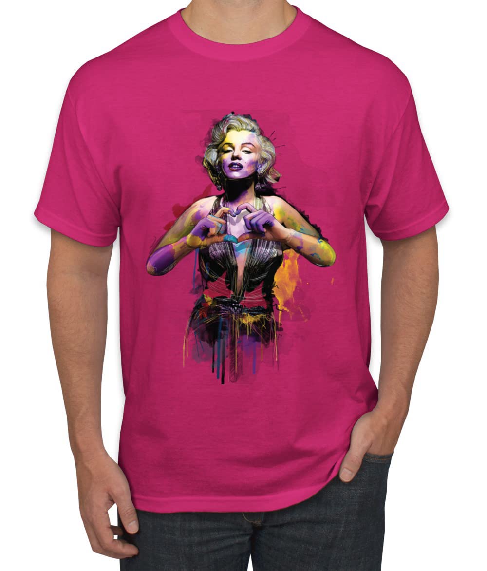 Marilyn Watercolor Love Pop Culture Men's Graphic T-Shirt