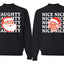 Naughty, Nice Santa Claus Mrs Claus Couples Sweatshirt