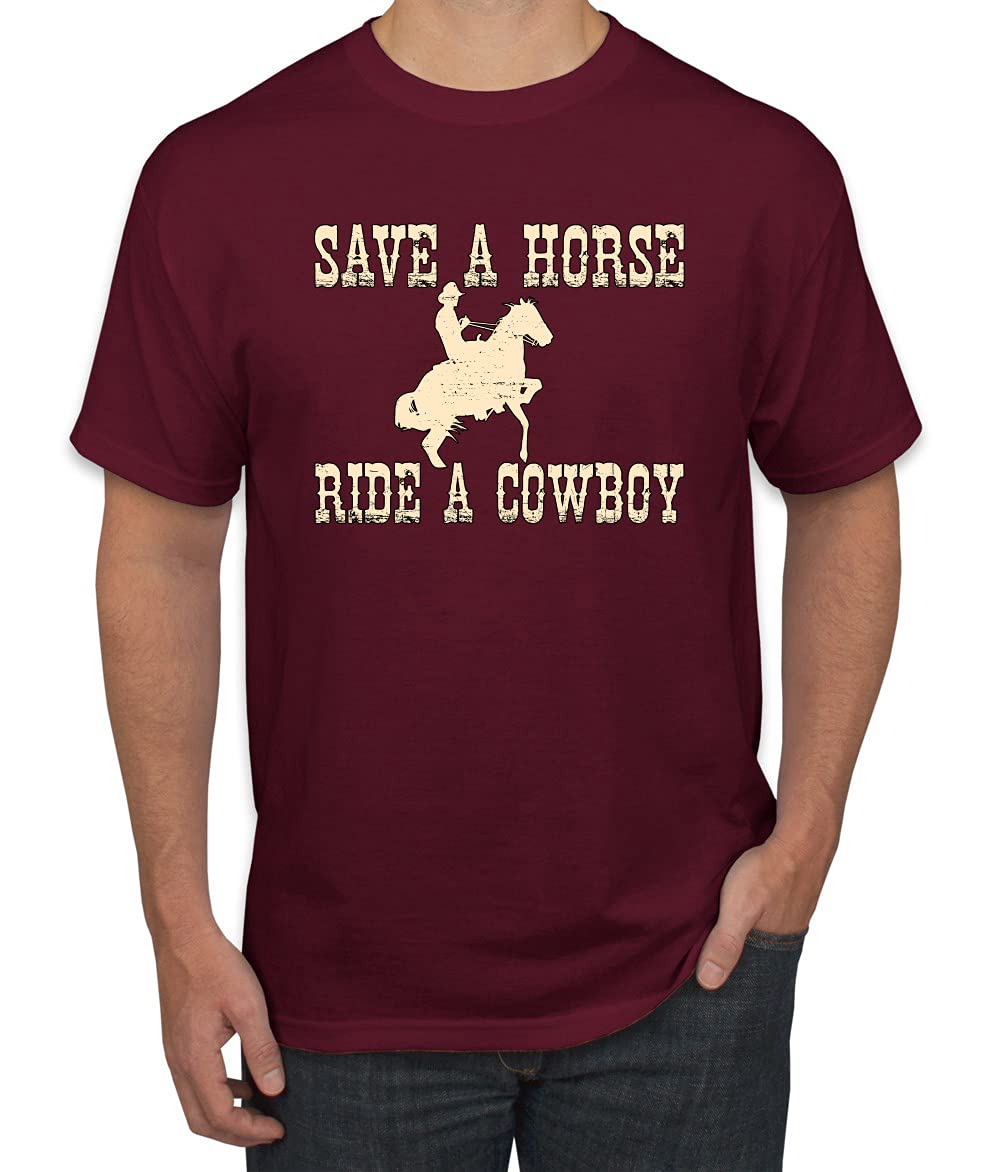 Save A Horse Ride A Cowboy Pop Culture Men's Graphic T-Shirt