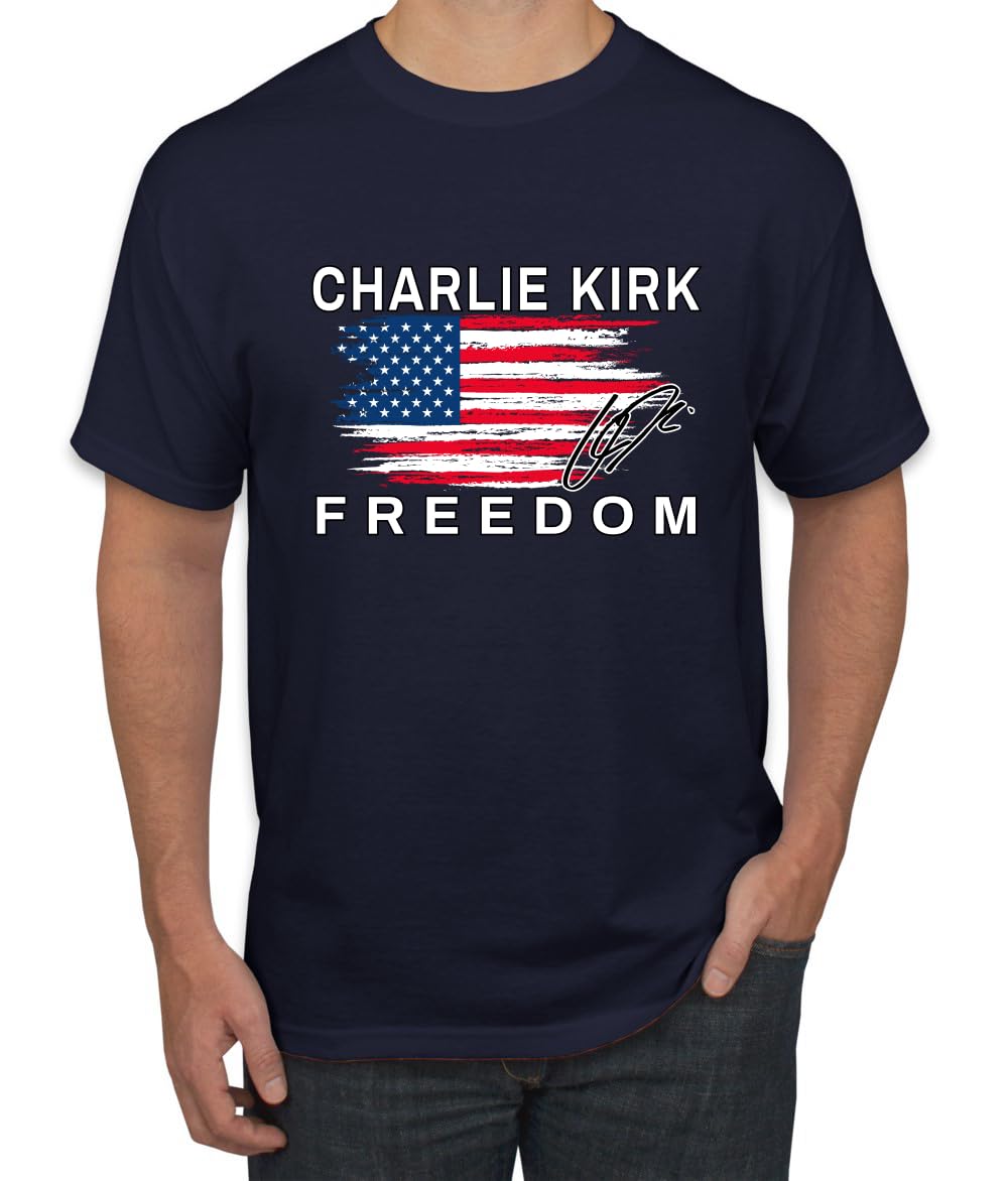 Freedom Shirt Red White and Blue USA Flag Tee, Patriotism American Pride Men's T-Shirt