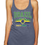Flag Heart Soccer Fan | Women's Novelty Shirt | Game Day Gift for Her Tri-Blend Racerback Tank Top