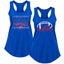 Vintage American Football Team 2 Pack Sports Ladies Racerback Tank Top