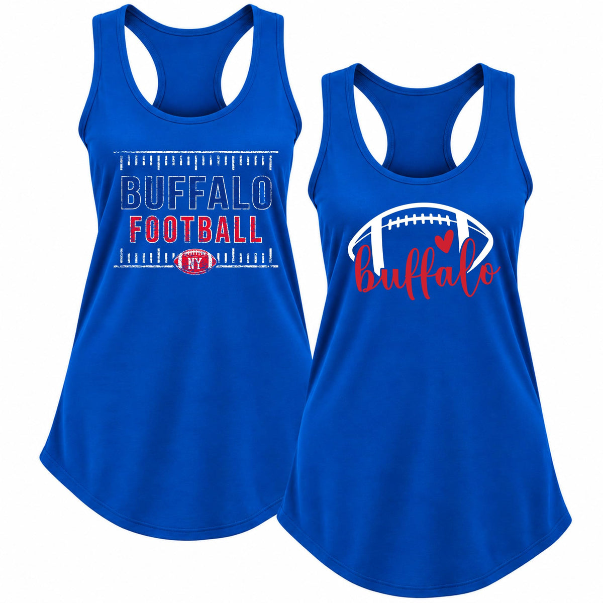 Vintage American Football Team 2 Pack Sports Ladies Racerback Tank Top