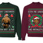 Kith Me Under the Mithletoe Funny Fight Meme Classic Funny Couples Xmas