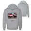 US Flag Ford Bronco Cars and Trucks Front and Back Graphic Zip Up Hoodie Sweatshirt