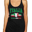 Flag Heart Soccer Fan | Women's Novelty Shirt | Game Day Gift for Her Tri-Blend Racerback Tank Top