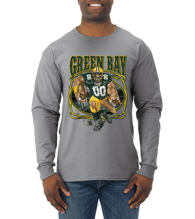 Green Bay Fan | GB Fantasy Football Sports Mens Long Sleeve Shirt