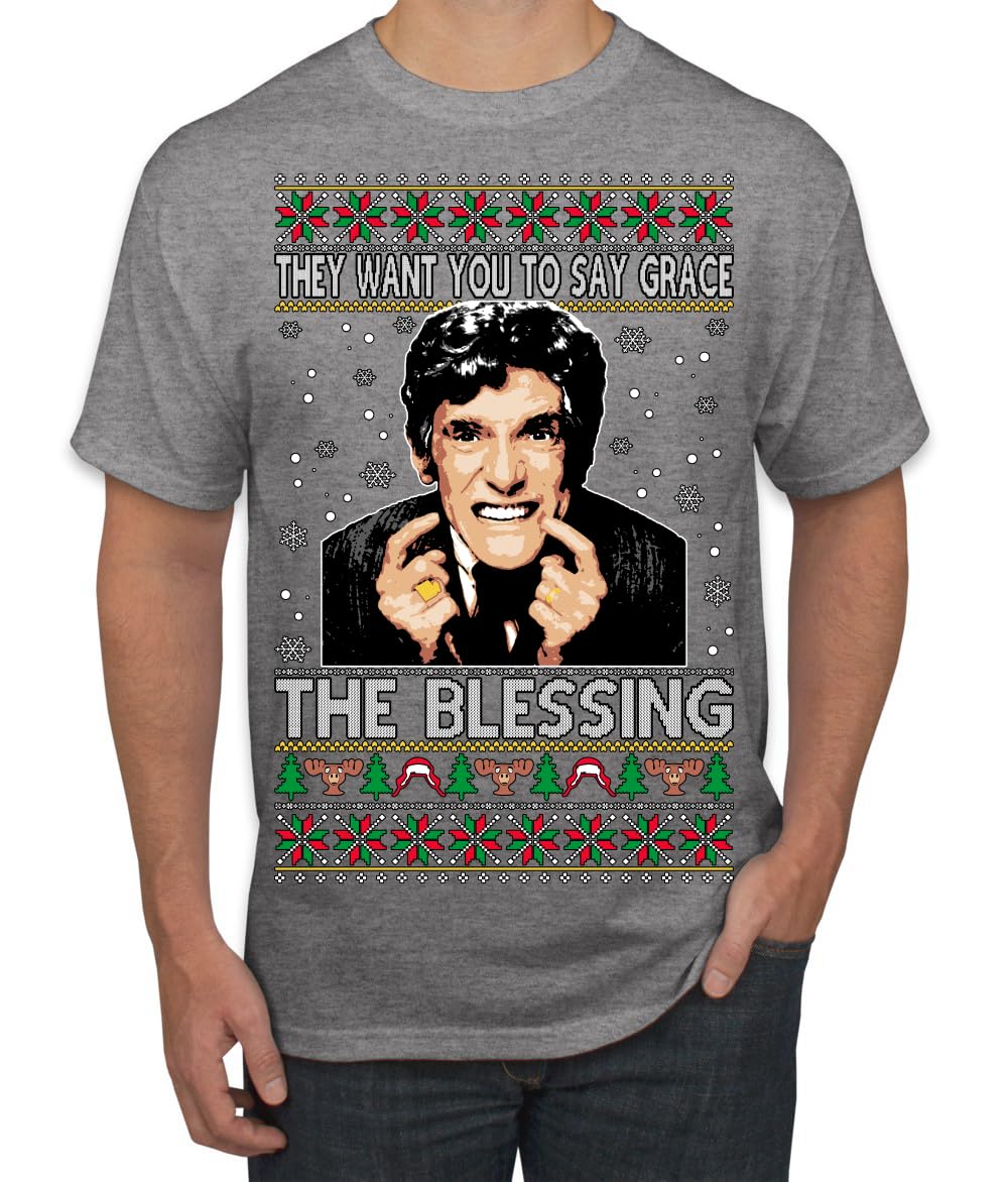 Funny Uncle Louis Classic Holiday 80s Xmas Movies Ugly Christmas Men's T-Shirt