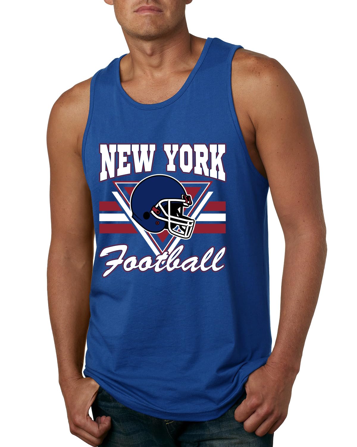 Vintage American Footbal Team Fan Helmets Sports Mens Tank Top
