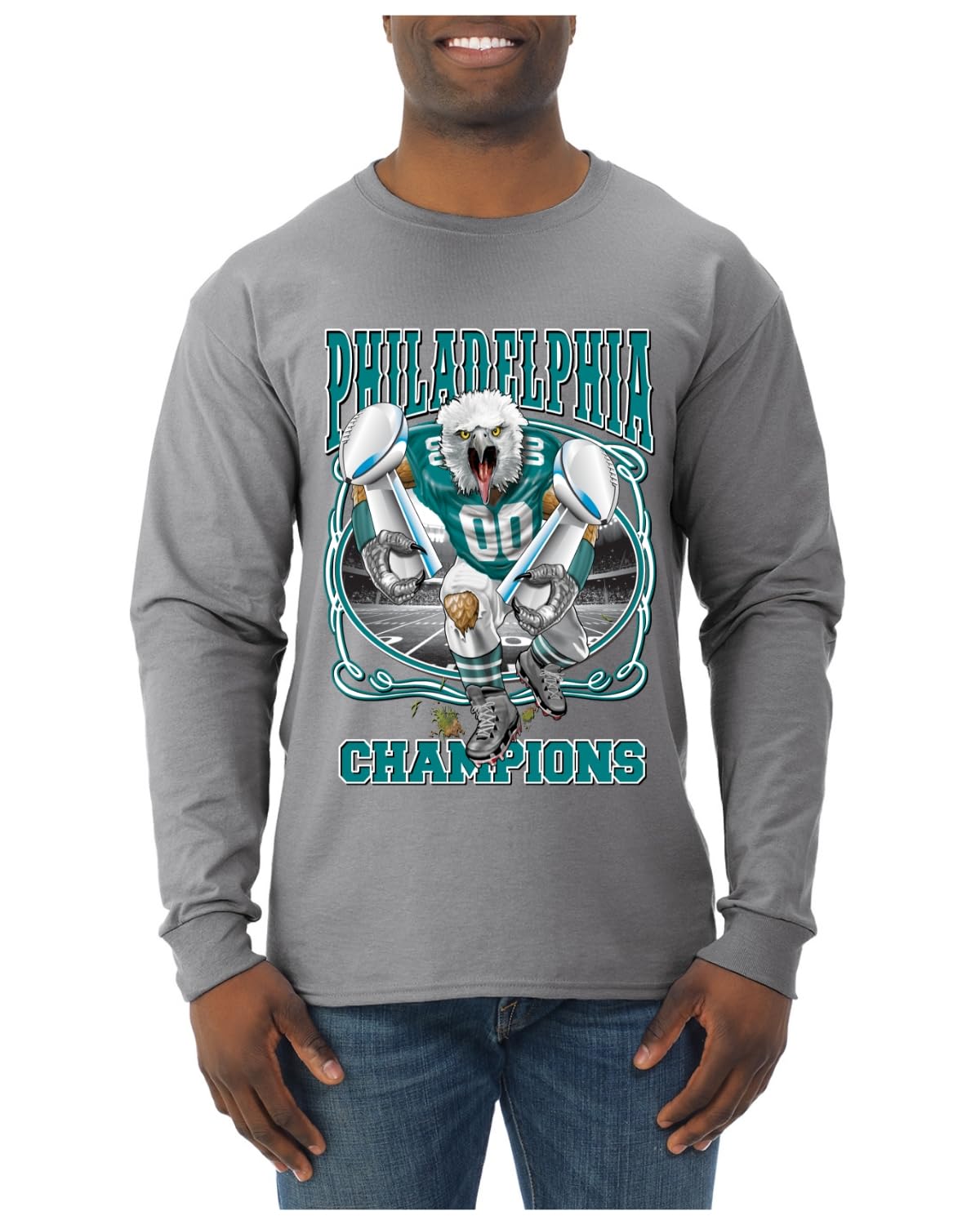 Phil Fan Fantasy Football Sports Mens Long Sleeve Shirt