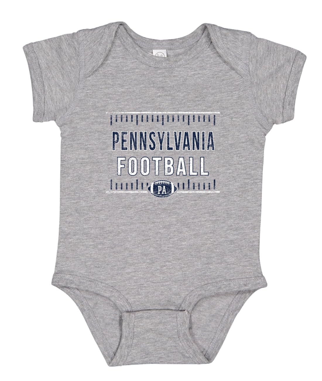 College Football Fan Shirt, Vintage Distressed Field, Retro USA Sports Baby Creeper Boys Girls Infant Bodysuit