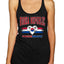 Flag Heart Soccer Fan | Women's Novelty Shirt | Game Day Gift for Her Tri-Blend Racerback Tank Top