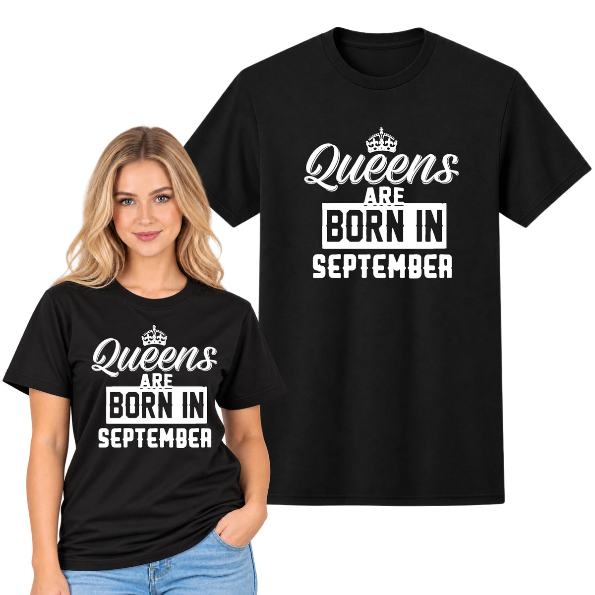Queens are Born in Birthday T-Shirt, Womens Tee Gift Idea