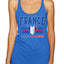 Flag Heart Soccer Fan | Women's Novelty Shirt | Game Day Gift for Her Tri-Blend Racerback Tank Top