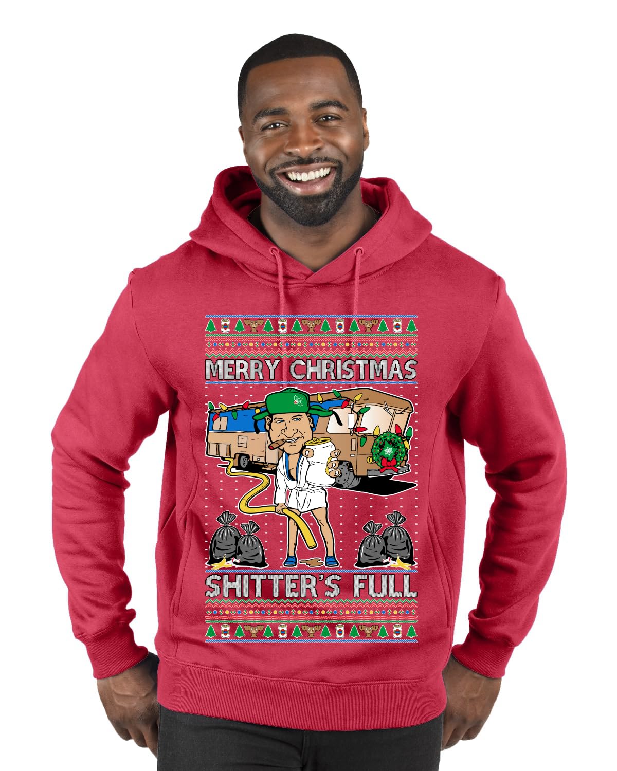 Merry Christmas Shitter's Full Ugly Christmas Sweater Unisex Crewneck Sweatshirt