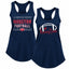 Vintage American Football Team 2 Pack Sports Ladies Racerback Tank Top