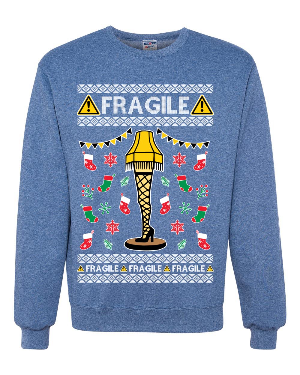 Fragile Leg Lamp Ugly Christmas Sweater Unisex Crewneck Graphic Sweatshirt