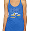 Flag Heart Soccer Fan | Women's Novelty Shirt | Game Day Gift for Her Tri-Blend Racerback Tank Top