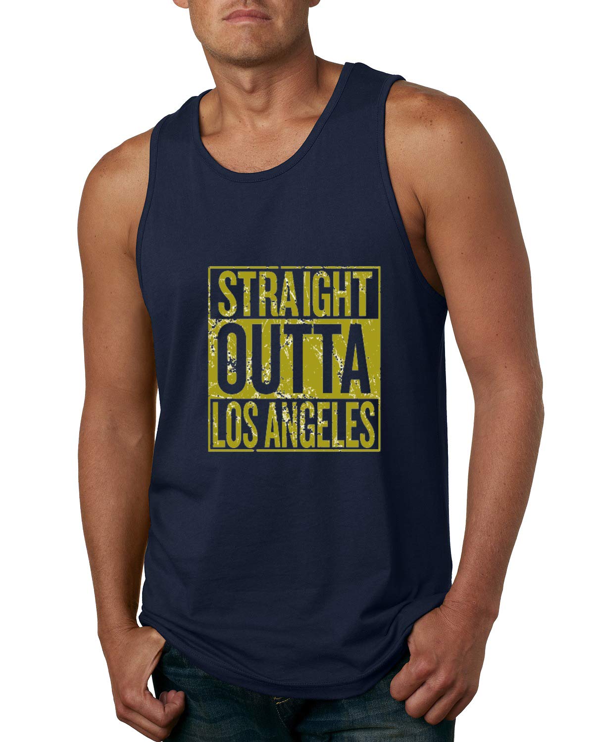 Straight Outta State Fan Fantasy Sports Mens Graphic Tank Top