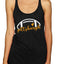 Football Hometown Fan Heart Script Writing Sports Tri-Blend Racerback Tank Top