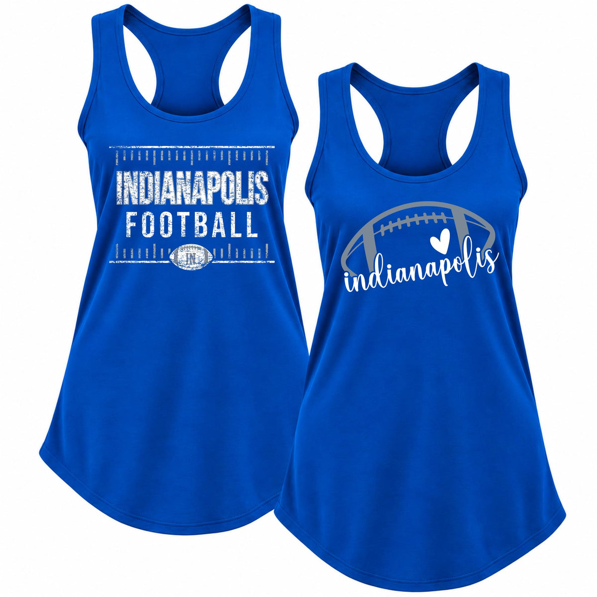 Vintage American Football Team 2 Pack Sports Ladies Racerback Tank Top