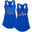 Vintage American Football Team 2 Pack Sports Ladies Racerback Tank Top