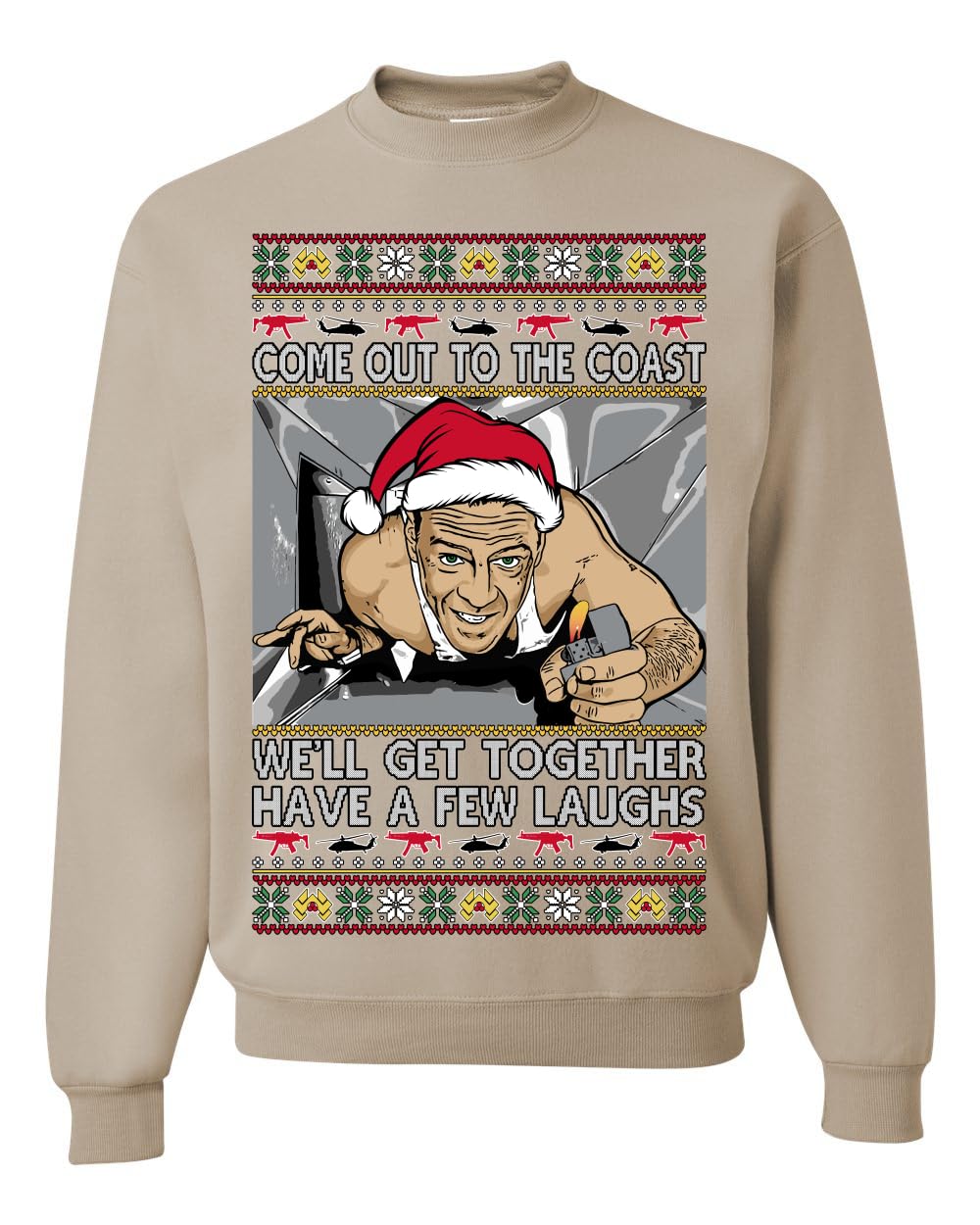 Nakatomi Christmas Party McClane Ugly Christmas Sweater Crewneck Sweatshirt