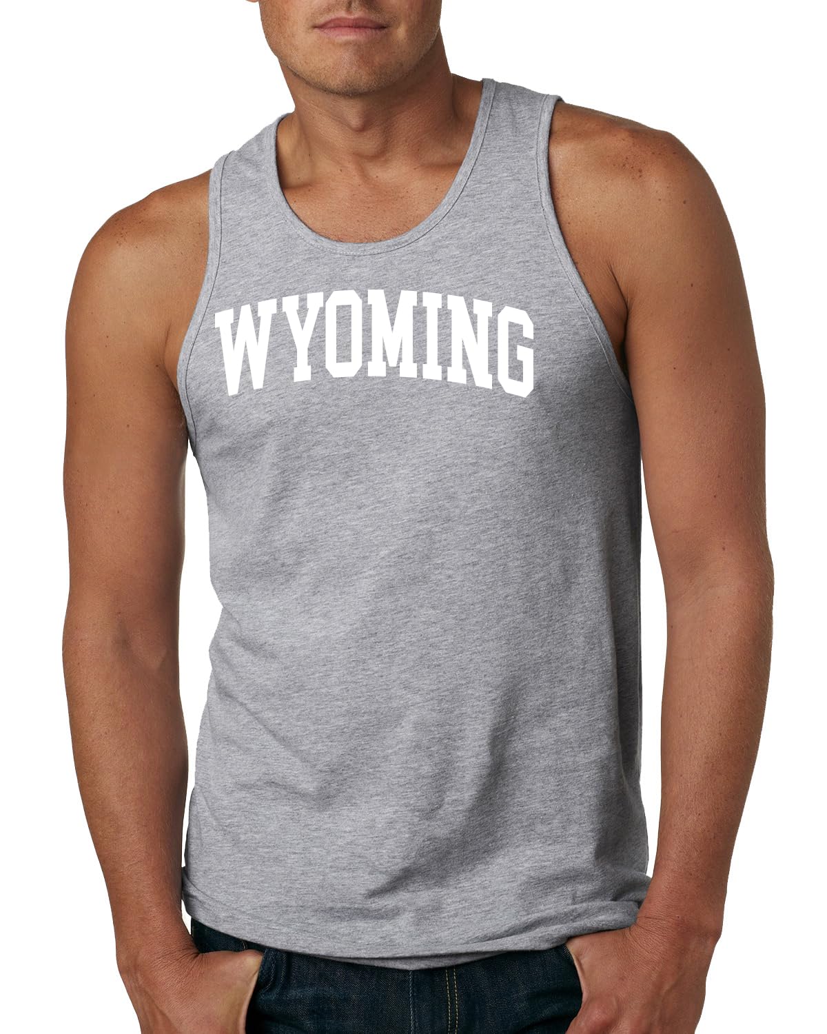 State of Wyoming College Style Fashion Mens Tank Top