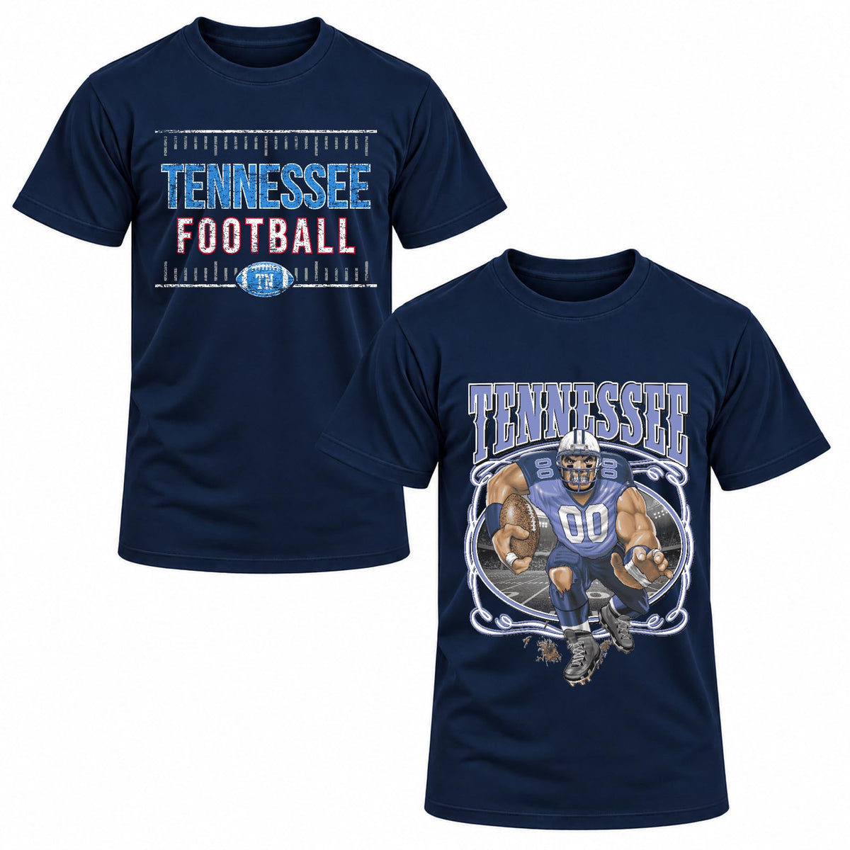 Football Fan 2 Pack Mens Tee Unisex Tshirt Graphic Football Team Tee
