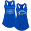 Vintage American Football Team 2 Pack Sports Ladies Racerback Tank Top