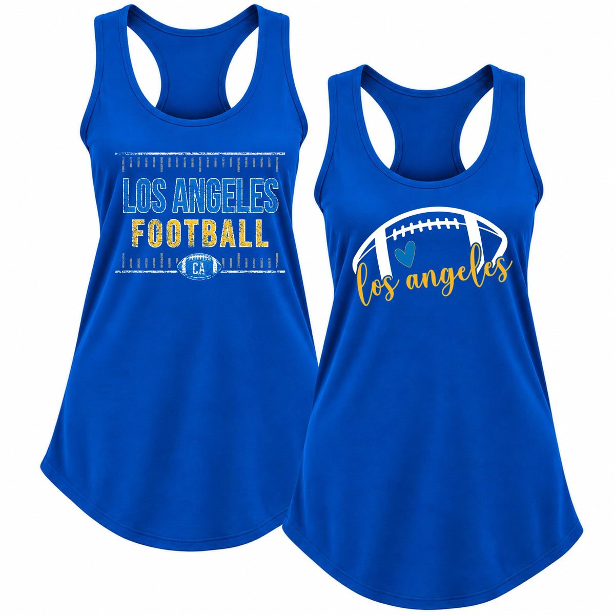Vintage American Football Team 2 Pack Sports Ladies Racerback Tank Top