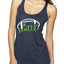 Football Hometown Fan Heart Script Writing Sports Tri-Blend Racerback Tank Top