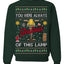 Fragile Leg Lamp Ugly Christmas Sweater Unisex Crewneck Graphic Sweatshirt