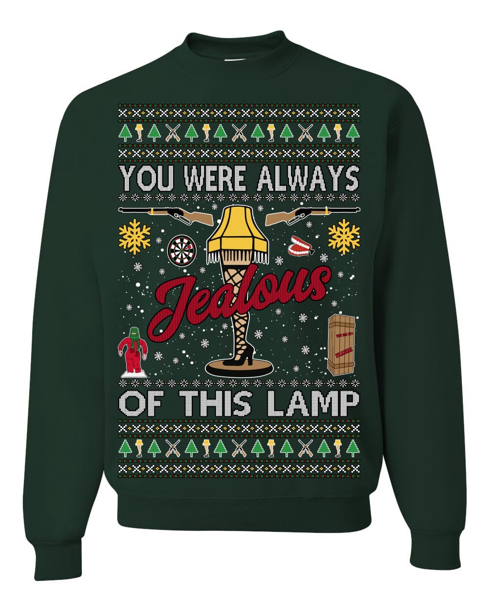 Fragile Leg Lamp Ugly Christmas Sweater Unisex Crewneck Graphic Sweatshirt