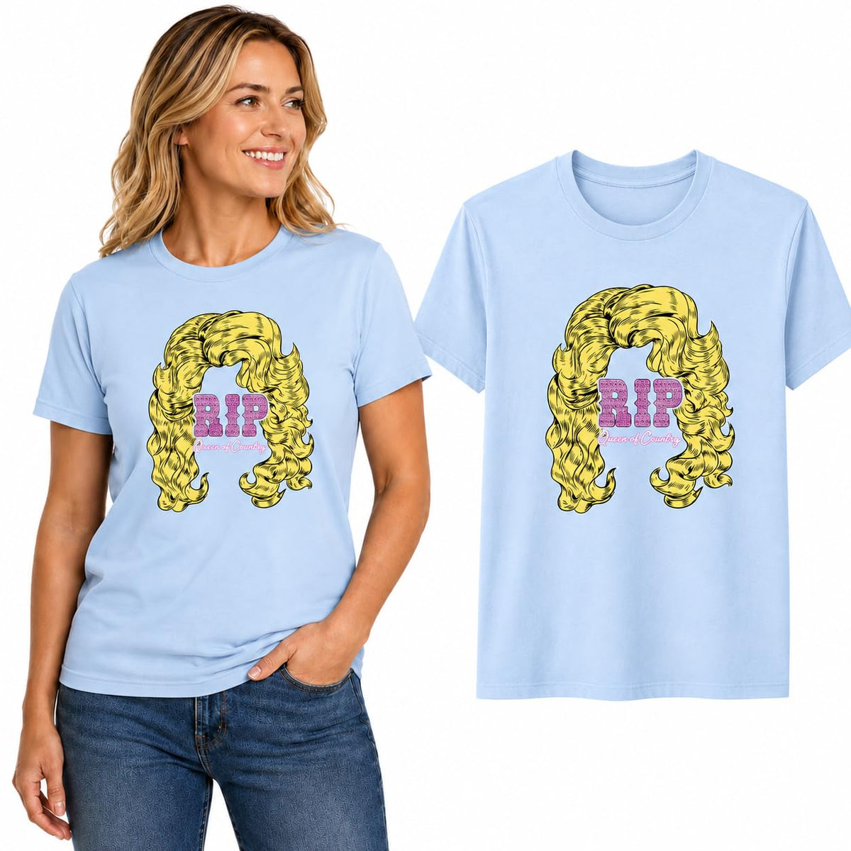 Queen of Country RIP Ugly Christmas Men's T-Shirt